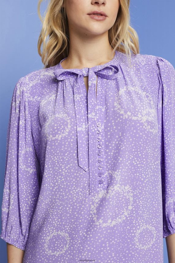 γυναίκες Esprit άσπρο Μίνι φόρεμα με σχέδια με παπιγιόν φορέματα 0J044P230