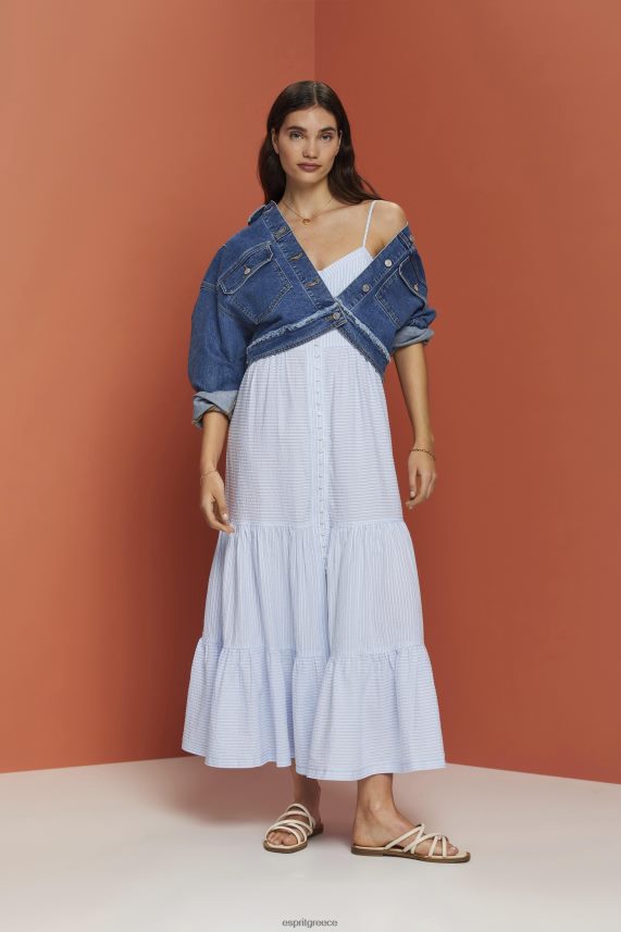 γυναίκες Esprit γαλάζιο μάξι φόρεμα με τιράντες φορέματα 0J044P233