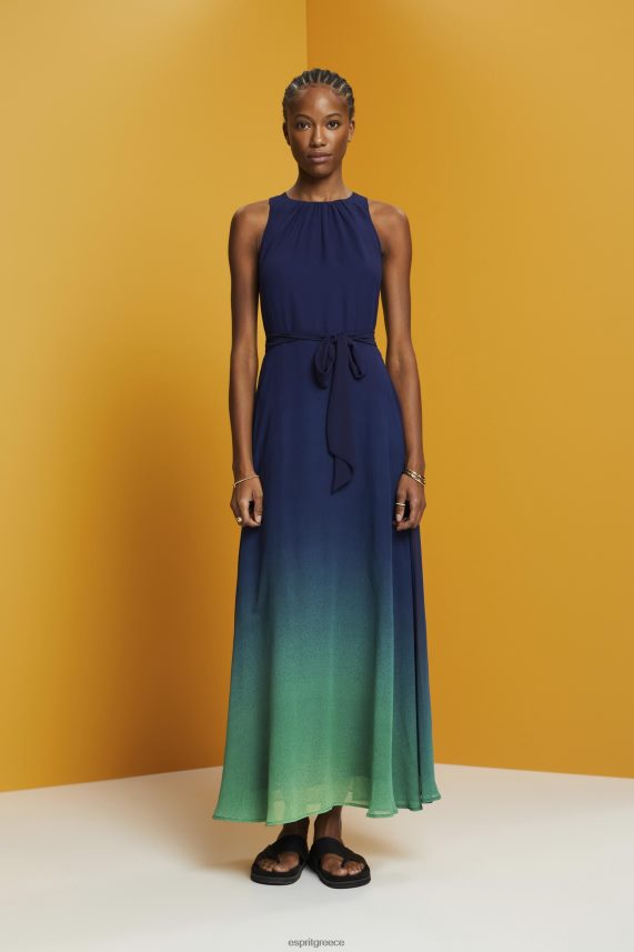 γυναίκες Esprit ΠΟΛΕΜΙΚΟ ΝΑΥΤΙΚΟ Αμάνικο μάξι φόρεμα με φλοράλ μοτίβο φορέματα 0J044P258