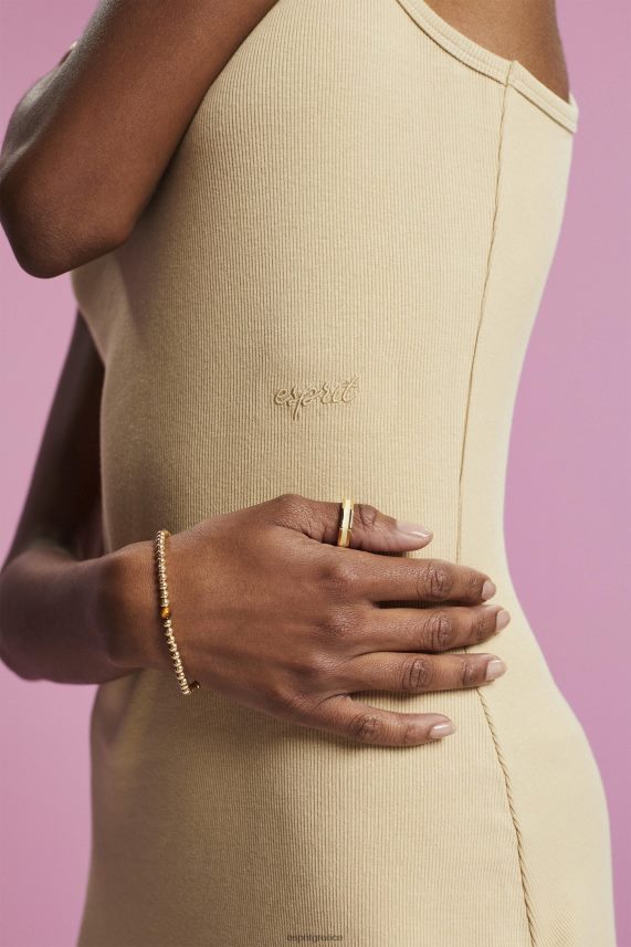 γυναίκες Esprit άμμος φόρεμα ζέρσεϊ με ραβδώσεις φορέματα 0J044P286