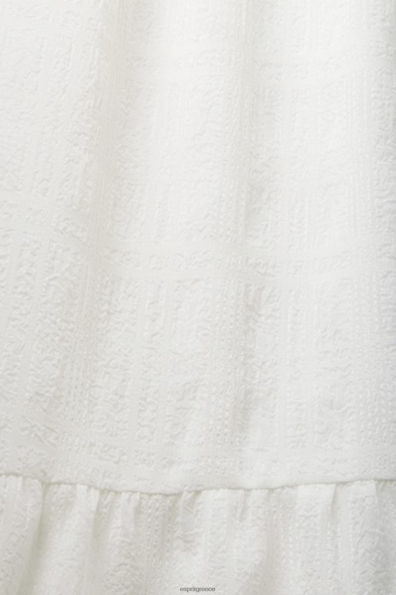 γυναίκες Esprit υπόλευκο ελαφρύ μίντι φόρεμα με μπαλόνι μανίκια φορέματα 0J044P294