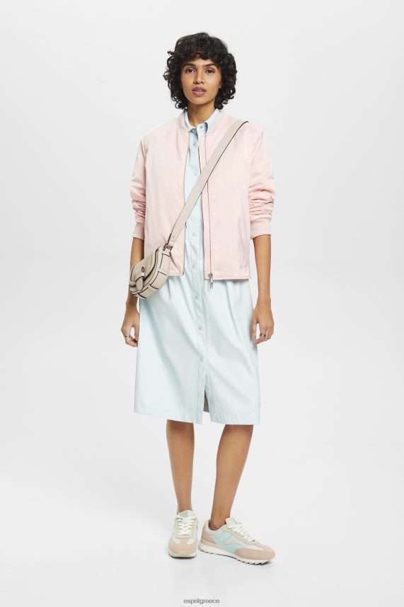 γυναίκες Esprit ανοιχτό υδάτινο πράσινο φόρεμα πουκάμισο από συνθετικό δέρμα φορέματα 0J044P295