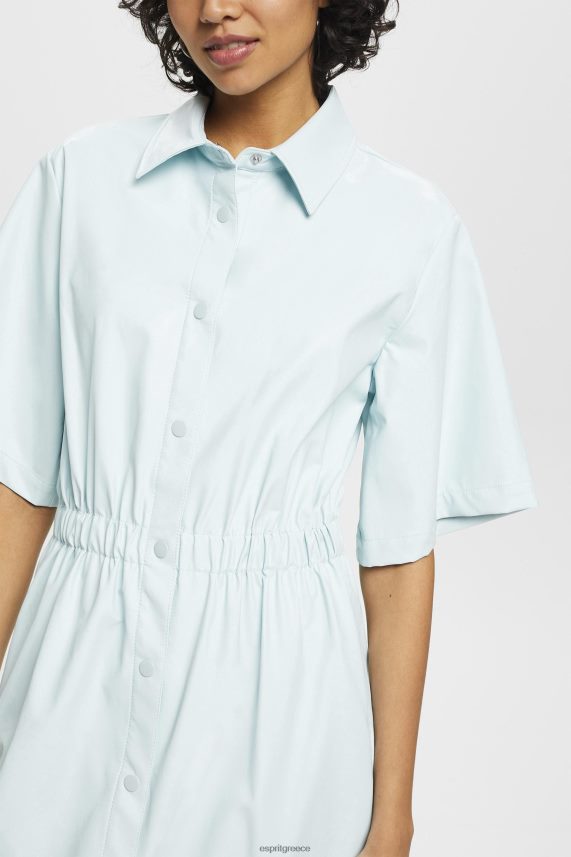 γυναίκες Esprit ανοιχτό υδάτινο πράσινο φόρεμα πουκάμισο από συνθετικό δέρμα φορέματα 0J044P295