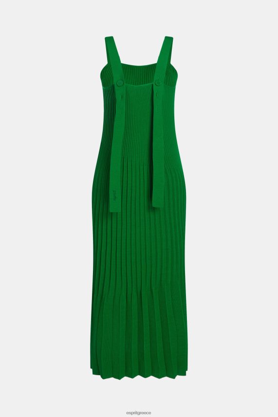 γυναίκες Esprit πράσινος φόρεμα με λουράκι με πλισέ φορέματα 0J044P387