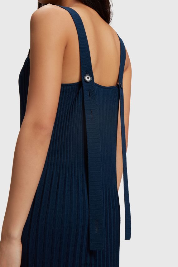 γυναίκες Esprit ΠΟΛΕΜΙΚΟ ΝΑΥΤΙΚΟ φόρεμα με λουράκι με πλισέ φορέματα 0J044P388