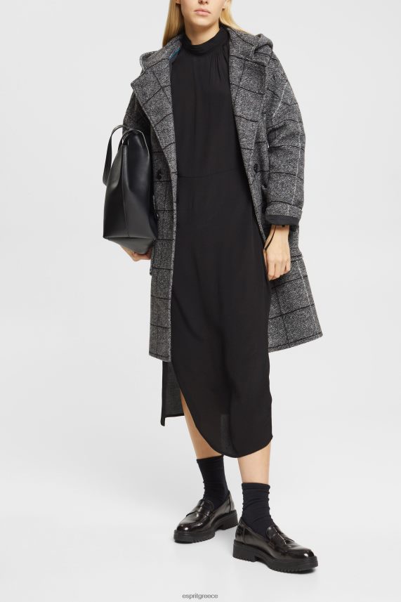 γυναίκες Esprit μαύρος φόρεμα με όρθιο γιακά φορέματα 0J044P424