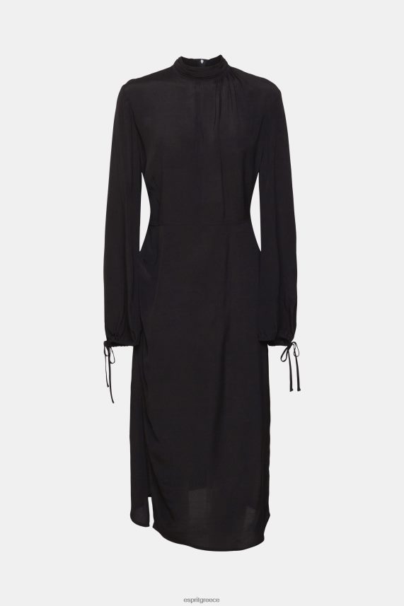 γυναίκες Esprit μαύρος φόρεμα με όρθιο γιακά φορέματα 0J044P424