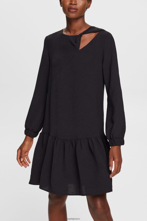 γυναίκες Esprit μαύρος μίνι φόρεμα με κόψιμο φορέματα 0J044P429