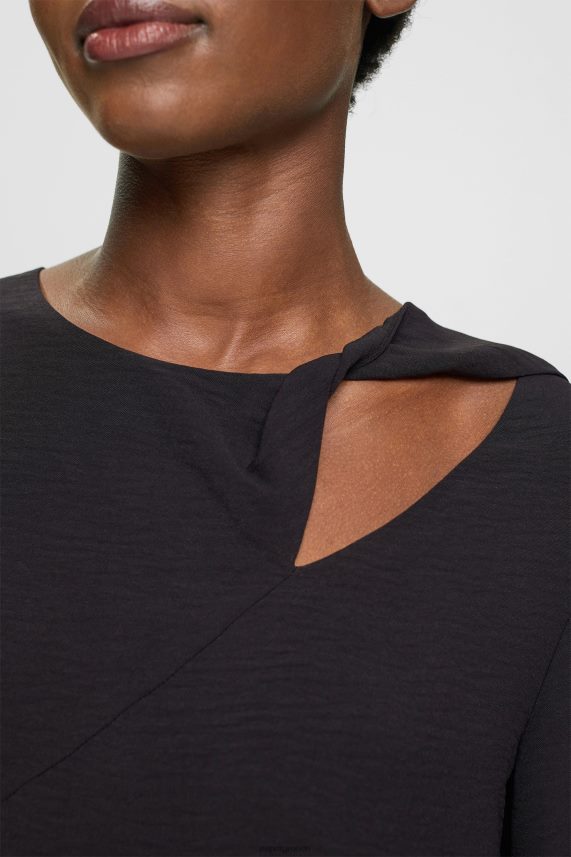 γυναίκες Esprit μαύρος μίνι φόρεμα με κόψιμο φορέματα 0J044P429