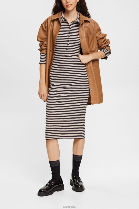 γυναίκες Esprit ελαφρύ γκρι ριγέ φόρεμα πόλο φορέματα 0J044P434