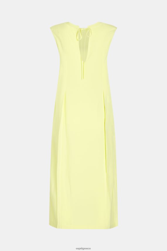 γυναίκες Esprit ασβέστη κίτρινο ρεγιόν μεταξωτό φόρεμα τανκ φορέματα 0J044P452