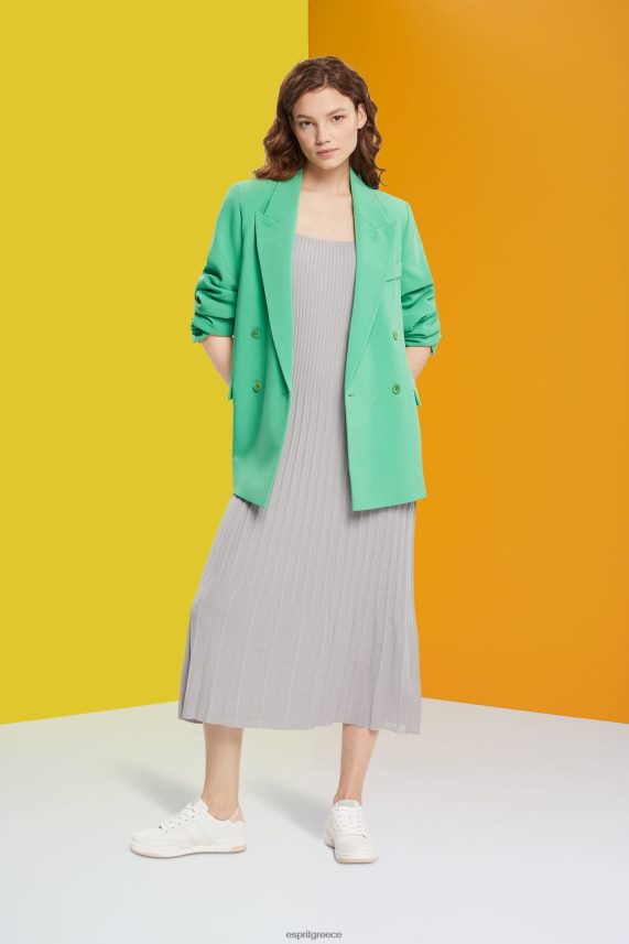 γυναίκες Esprit μέτριο γκρι φόρεμα με λουράκι με πλισέ φορέματα 0J044P490