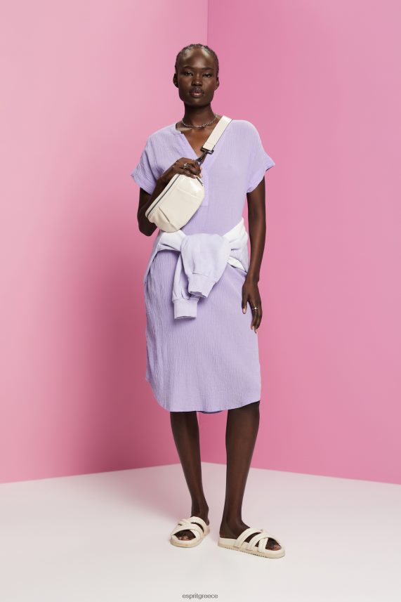 γυναίκες Esprit άσπρο τσακισμένο μίντι φόρεμα με ζώνη φορέματα 0J044P54