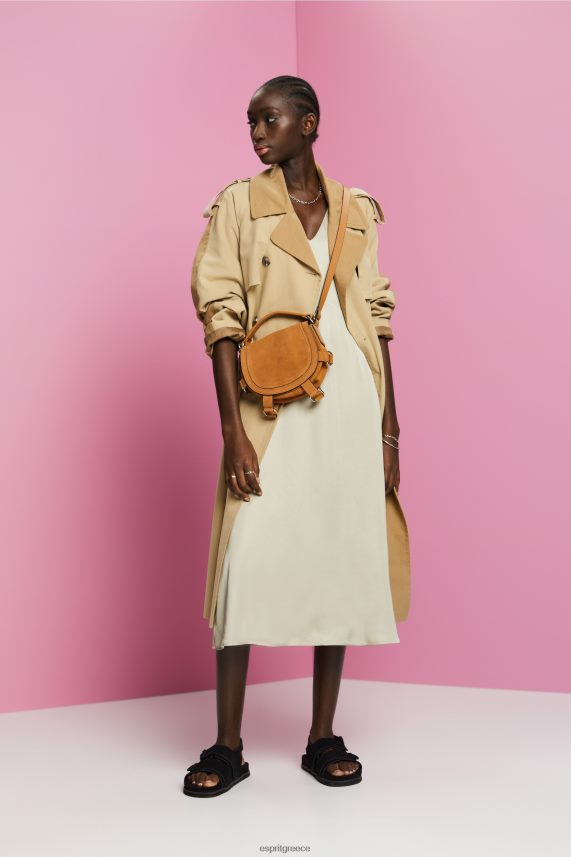 γυναίκες Esprit σκονισμένο πράσινο σατέν μίντι φόρεμα φορέματα 0J044P55