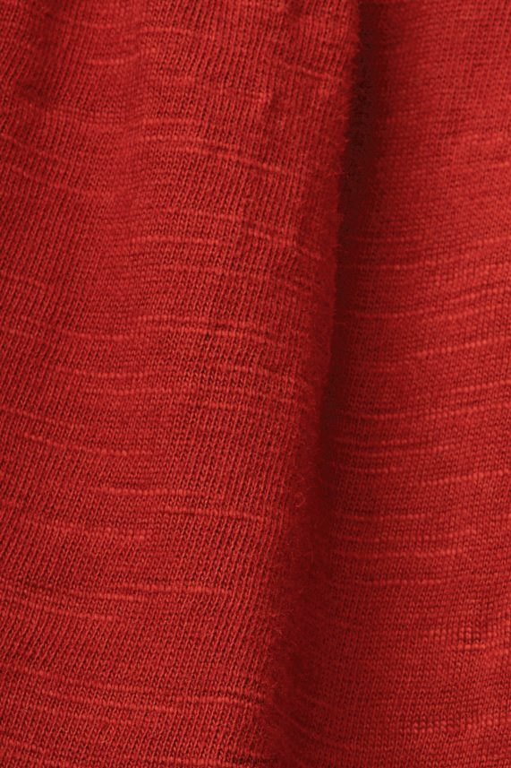 γυναίκες Esprit τερρακότα φόρεμα ζέρσεϊ με κεντητά μανίκια από δαντέλα φορέματα 0J044P60