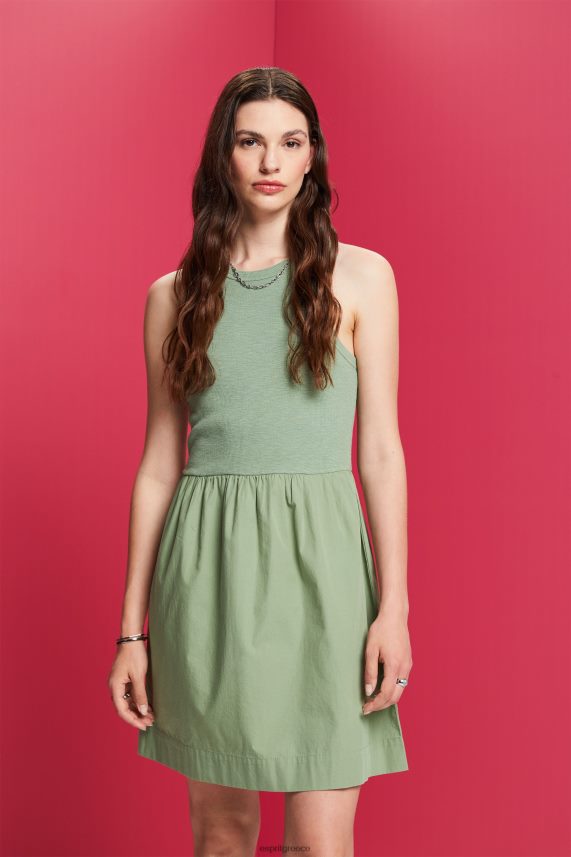 γυναίκες Esprit ωχρό χακί Μίνι φόρεμα με μείγμα υφασμάτων φορέματα 0J044P70