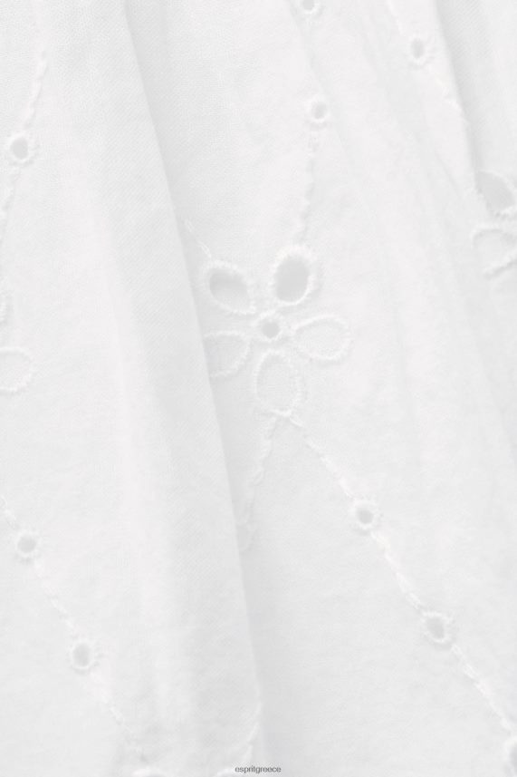 γυναίκες Esprit άσπρο Κεντητό φόρεμα, 100% βαμβάκι φορέματα 0J044P186