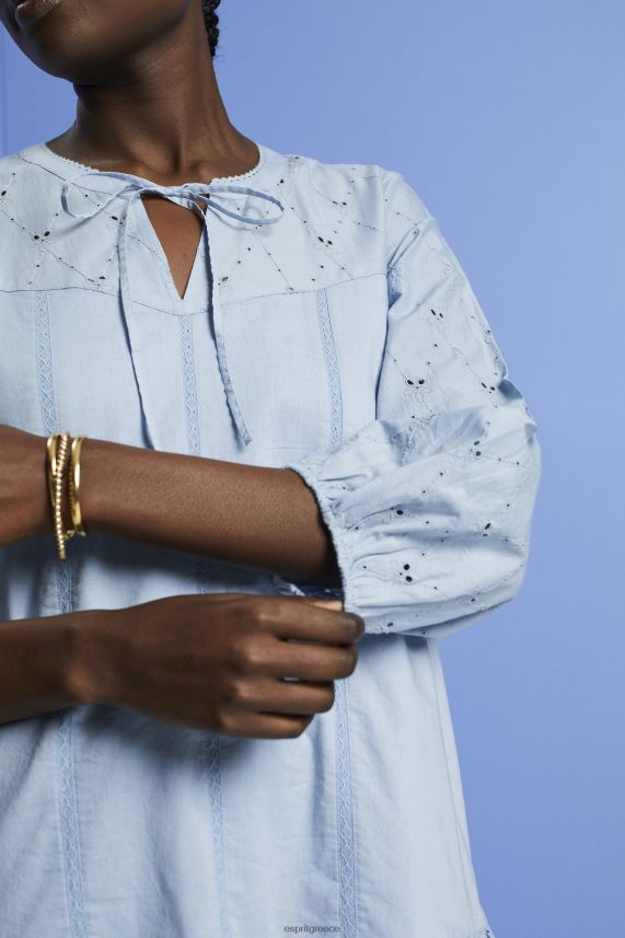 γυναίκες Esprit γαλάζιο λεβάντα Κεντητό φόρεμα, 100% βαμβάκι φορέματα 0J044P187