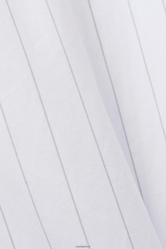 γυναίκες Esprit άσπρο φόρεμα πουκάμισο με ρίγες, 100% βαμβάκι φορέματα 0J044P277