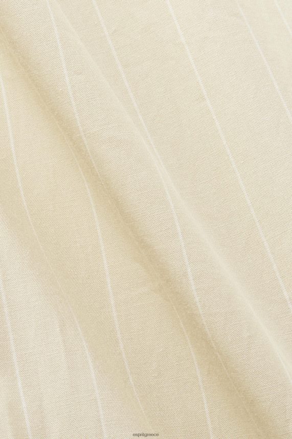 γυναίκες Esprit μπεζ φόρεμα πουκάμισο με ρίγες, 100% βαμβάκι φορέματα 0J044P278