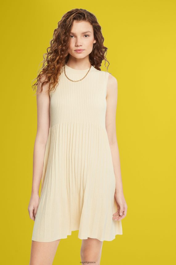 γυναίκες Esprit άμμος φόρεμα με πλισέ εφαρμογή και flare φορέματα 0J044P383