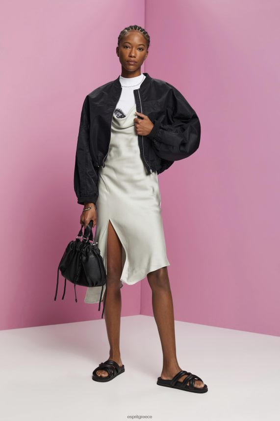 γυναίκες Esprit ανοιχτό γκρι Δαντελένιο μίντι φόρεμα, lenzing ecovero φορέματα 0J044P216