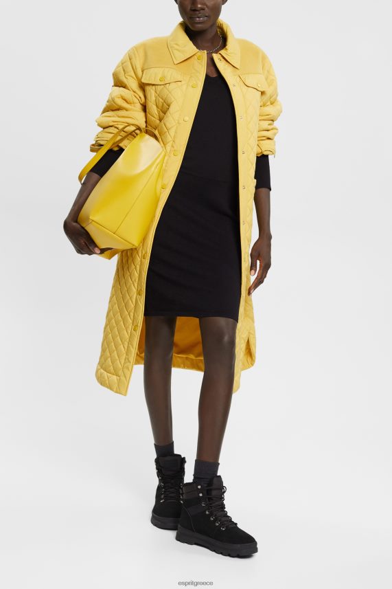 γυναίκες Esprit μαύρος πλεκτό φόρεμα με σκίσιμο μανίκι, lenzing ecovero φορέματα 0J044P442