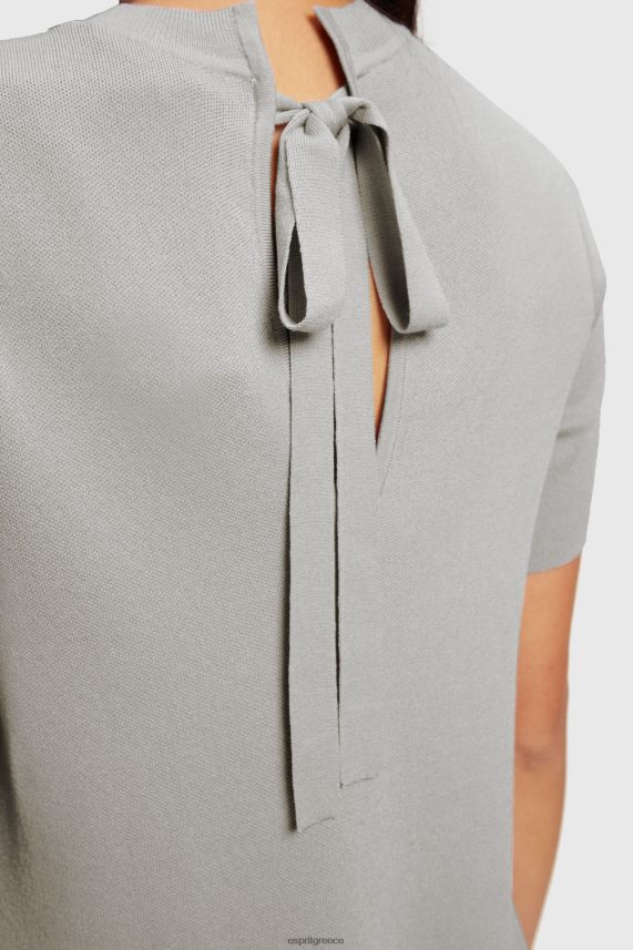 γυναίκες Esprit μέτριο γκρι φόρεμα με πλισέ peplum φορέματα 0J044P487