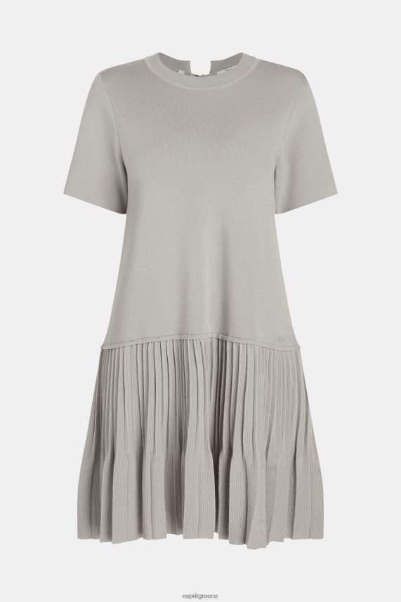 γυναίκες Esprit μέτριο γκρι φόρεμα με πλισέ peplum φορέματα 0J044P487