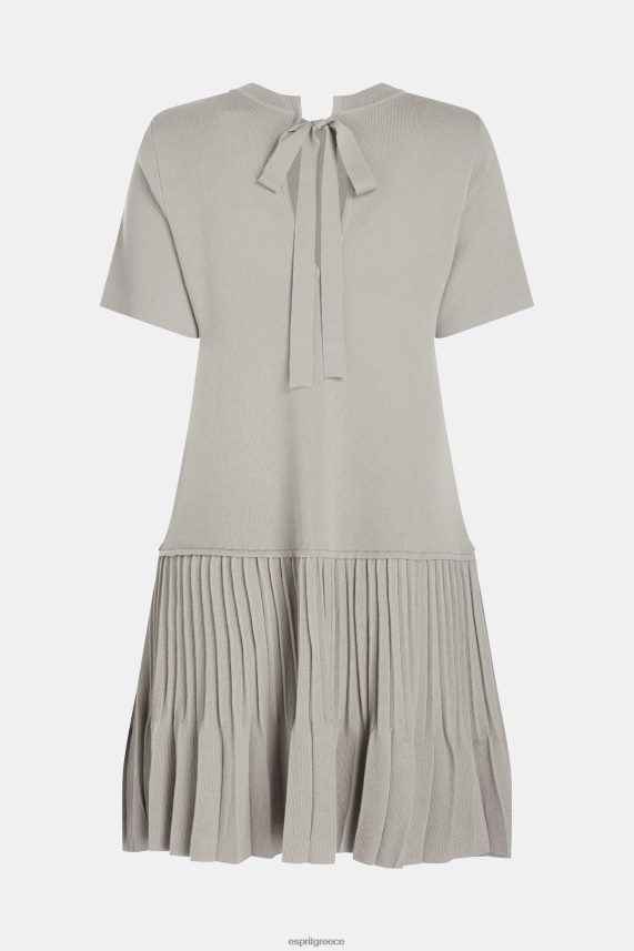 γυναίκες Esprit μέτριο γκρι φόρεμα με πλισέ peplum φορέματα 0J044P487