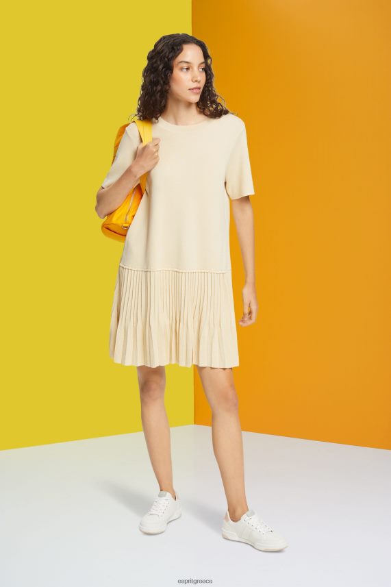 γυναίκες Esprit άμμος φόρεμα με πλισέ peplum φορέματα 0J044P489