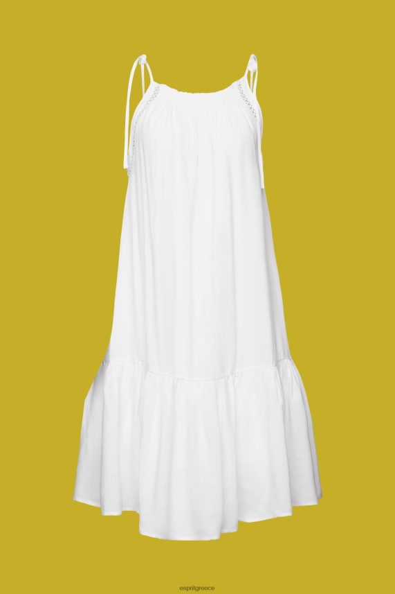 γυναίκες Esprit άσπρο τιράντε φόρεμα με smock, tencel φορέματα 0J044P203