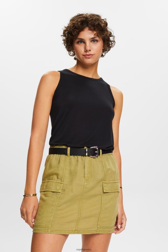 γυναίκες Esprit μαύρος μπλουζάκι από βισκόζη γιλέκο 0J044P260