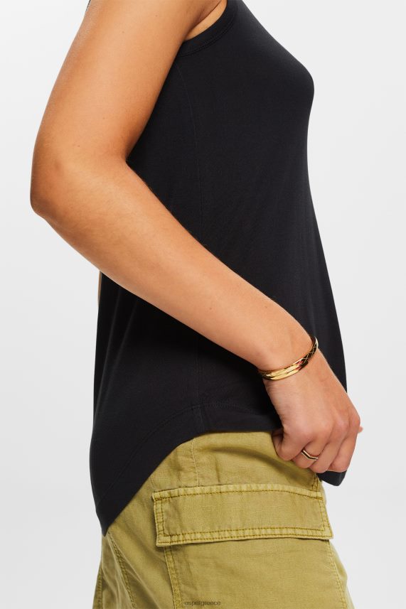γυναίκες Esprit μαύρος μπλουζάκι από βισκόζη γιλέκο 0J044P260