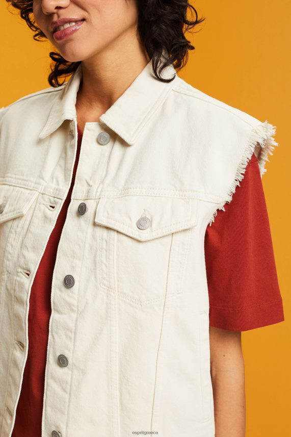 γυναίκες Esprit πάγος ξεφτισμένο τζιν γιλέκο γιλέκο 0J044P62