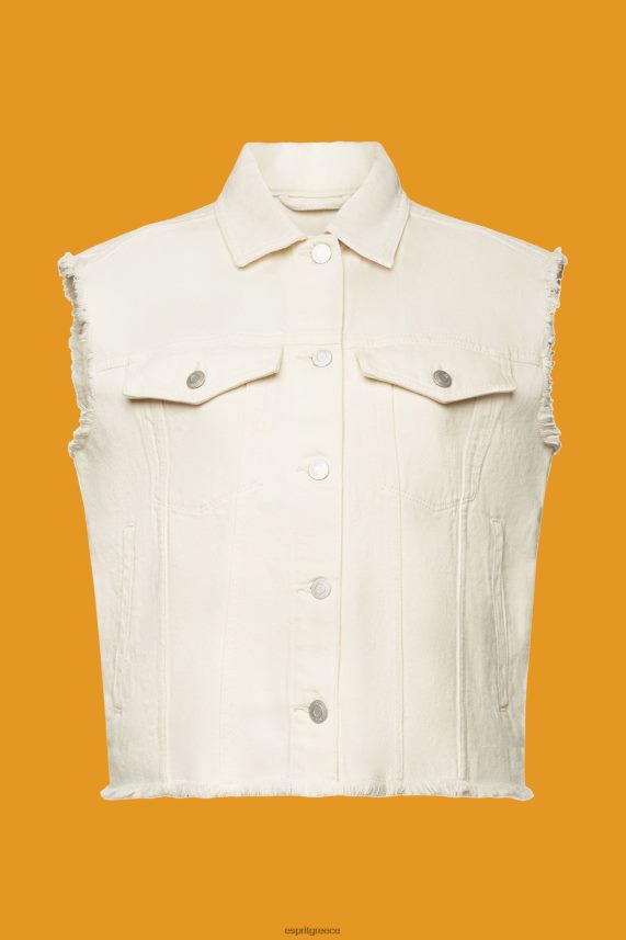 γυναίκες Esprit πάγος ξεφτισμένο τζιν γιλέκο γιλέκο 0J044P62