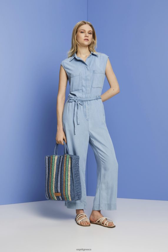 γυναίκες Esprit πλύσιμο με μπλε φως μακρύ ολόσωμο σε τζιν εμφάνιση, tencel κοστούμι 0J044P92