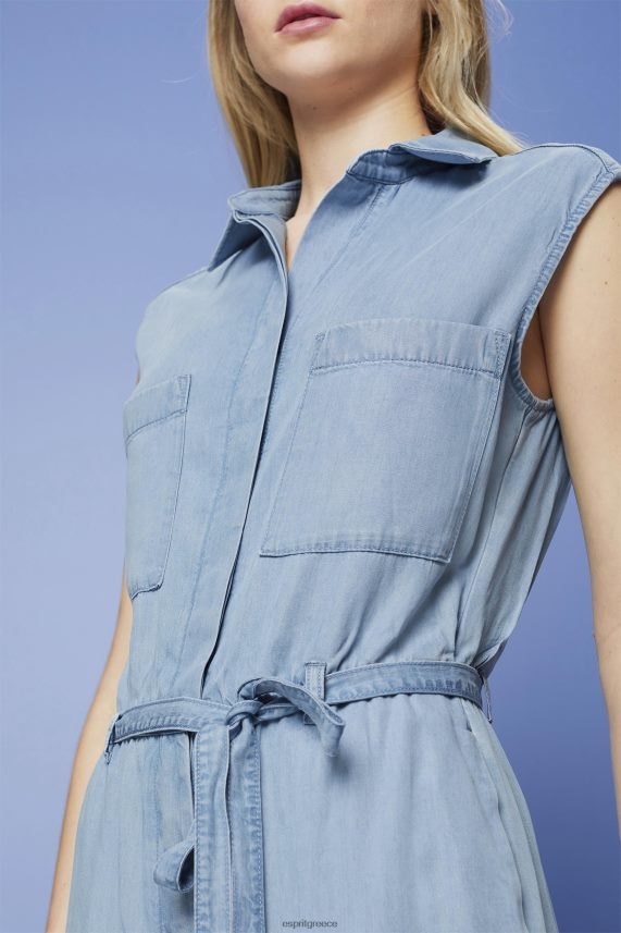 γυναίκες Esprit πλύσιμο με μπλε φως μακρύ ολόσωμο σε τζιν εμφάνιση, tencel κοστούμι 0J044P92