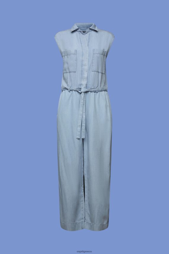 γυναίκες Esprit πλύσιμο με μπλε φως μακρύ ολόσωμο σε τζιν εμφάνιση, tencel κοστούμι 0J044P92