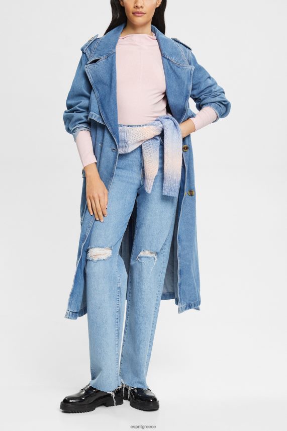 γυναίκες Esprit ανοιχτό ροζ μακρυμάνικο μπλουζάκι με λαιμόκαρα μακρύ μανίκι 0J044P368