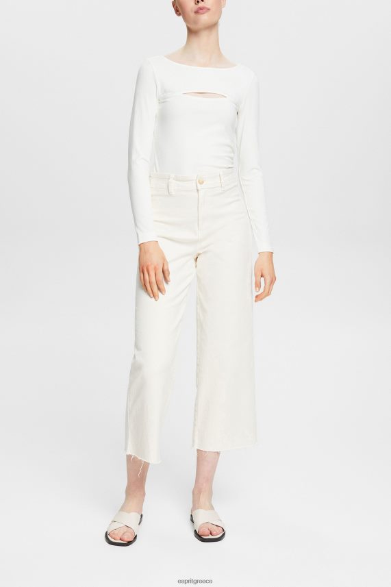 γυναίκες Esprit υπόλευκο κομμένο επάνω μέρος μακρύ μανίκι 0J044P531