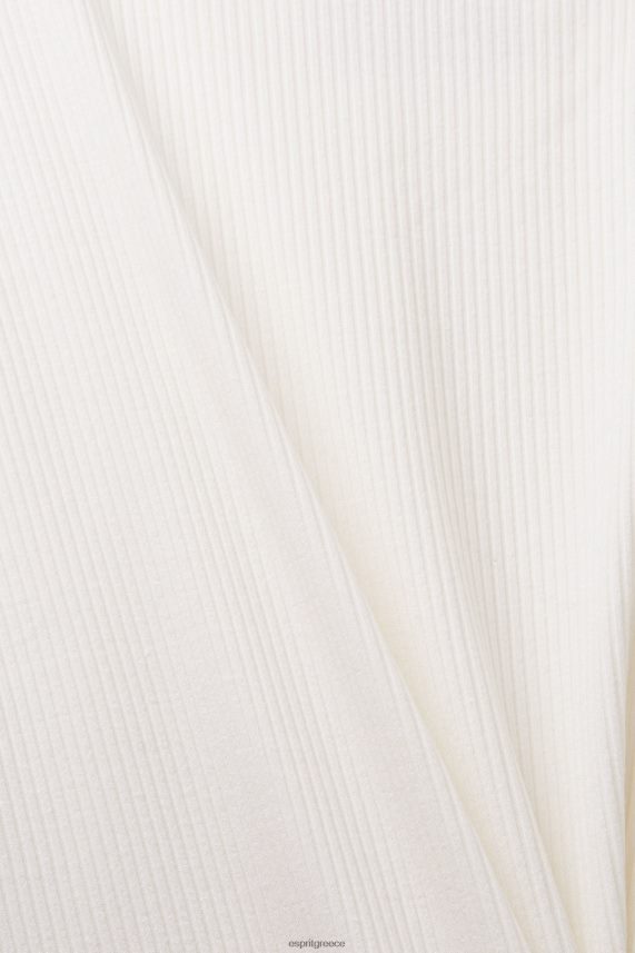 γυναίκες Esprit υπόλευκο ριμπ μακρυμάνικο τοπ μακρύ μανίκι 0J044P89