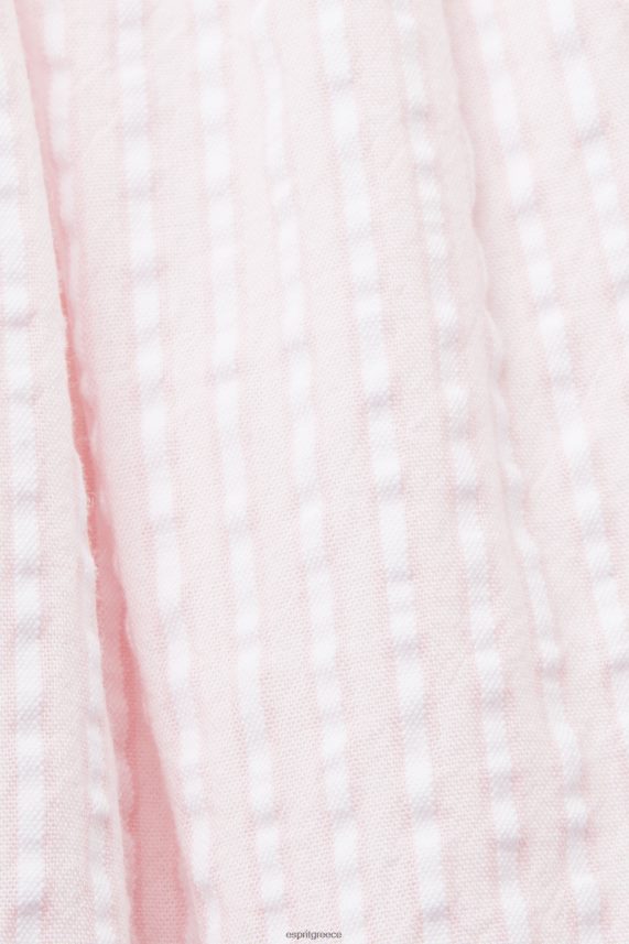 γυναίκες Esprit ανοιχτό ροζ ανάγλυφη κοντομάνικη μπλούζα μπλούζες 0J044P117