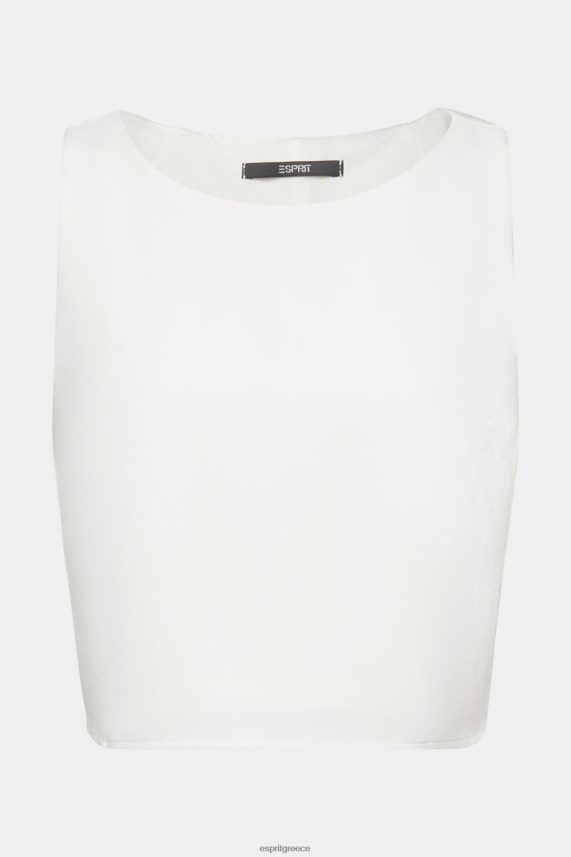 γυναίκες Esprit υπόλευκο κομμένη αμάνικη μπλούζα μπλούζες 0J044P308