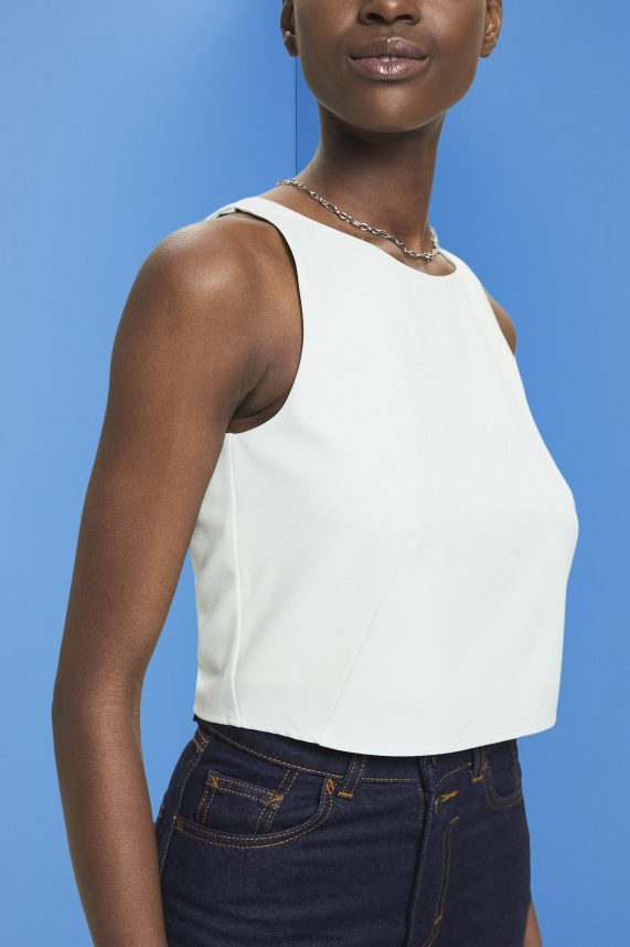 γυναίκες Esprit ανοιχτό υδάτινο πράσινο κομμένη αμάνικη μπλούζα μπλούζες 0J044P309