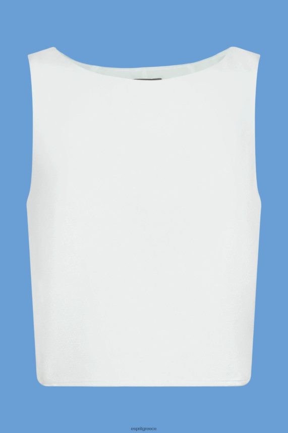 γυναίκες Esprit ανοιχτό υδάτινο πράσινο κομμένη αμάνικη μπλούζα μπλούζες 0J044P309