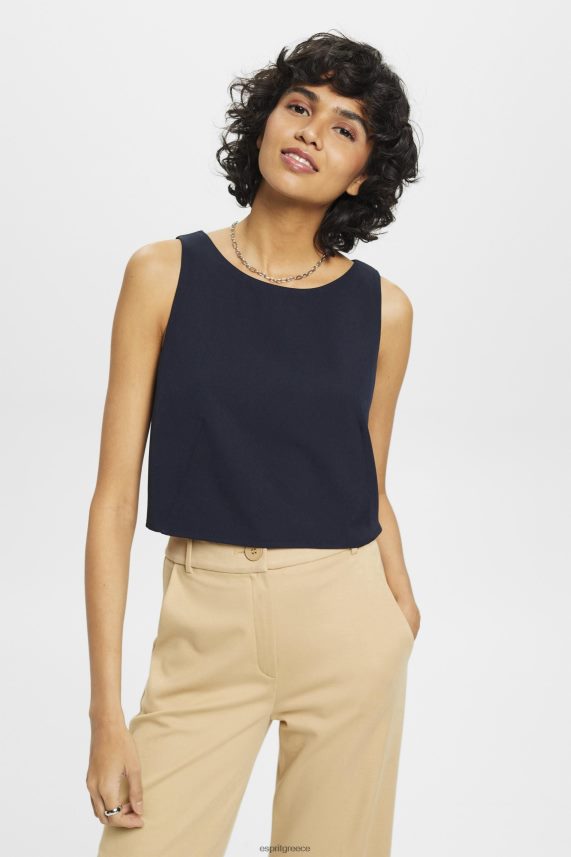 γυναίκες Esprit ΠΟΛΕΜΙΚΟ ΝΑΥΤΙΚΟ κομμένη αμάνικη μπλούζα μπλούζες 0J044P310