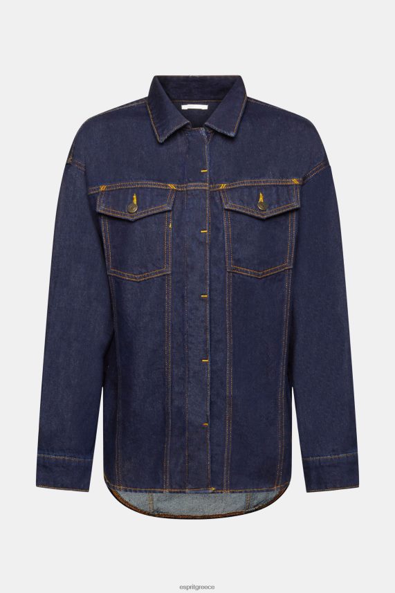 γυναίκες Esprit μπλε ξέβγαλμα τζιν μπλούζα μπλούζες 0J044P395