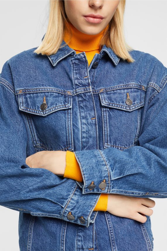 γυναίκες Esprit μπλε μέτριο πλύσιμο τζιν μπλούζα μπλούζες 0J044P396