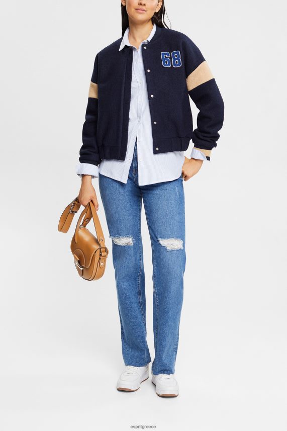 γυναίκες Esprit γαλάζιο ριγέ μπλούζα μπλούζες 0J044P552